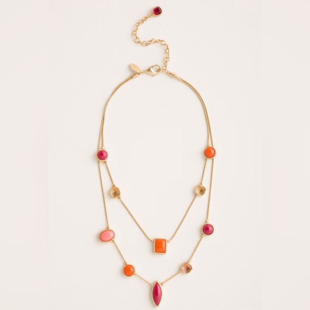Chico’s Warm Multicolored Multistrand Illusion Necklace
